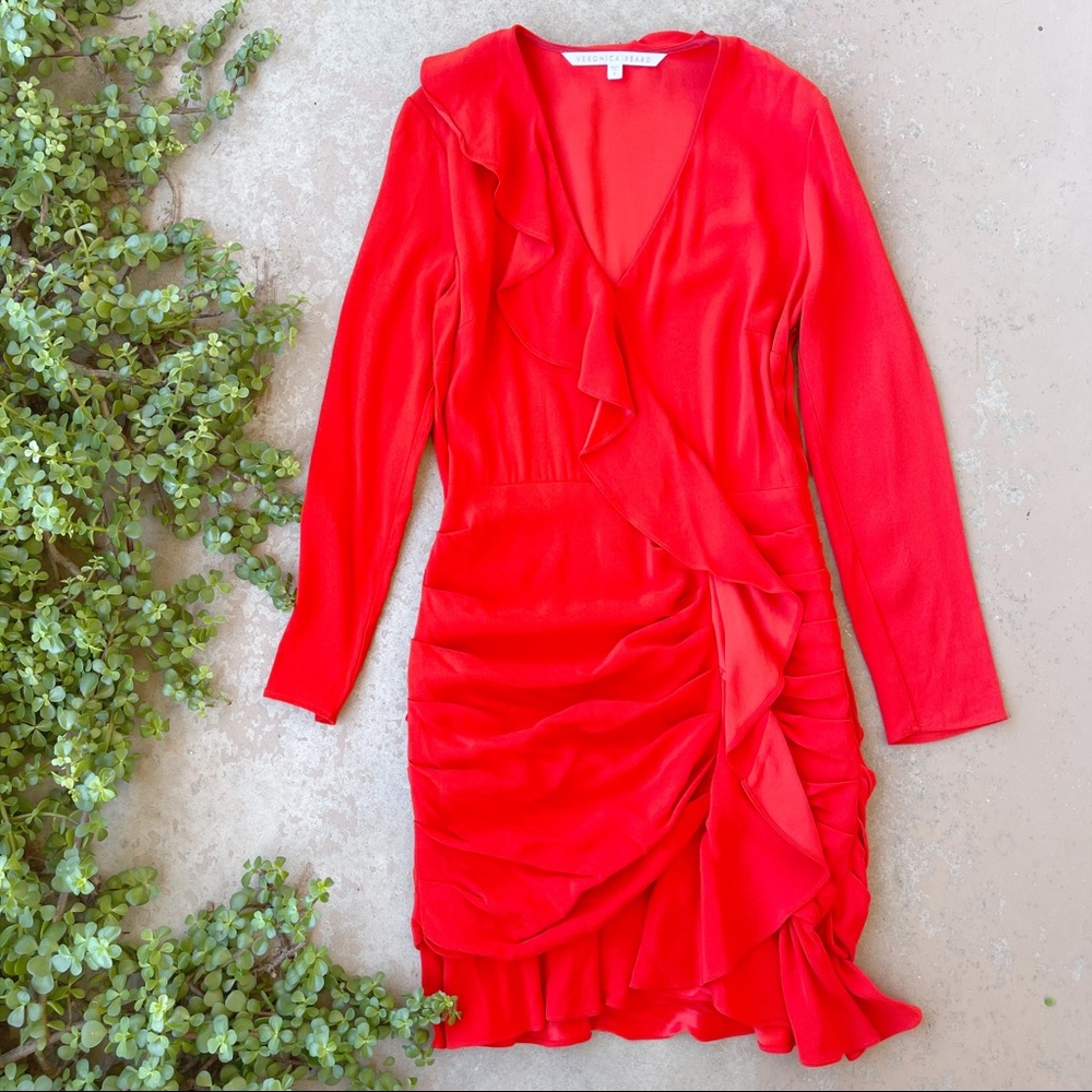 Veronica Beard Odessa Mini Dress in Poppy